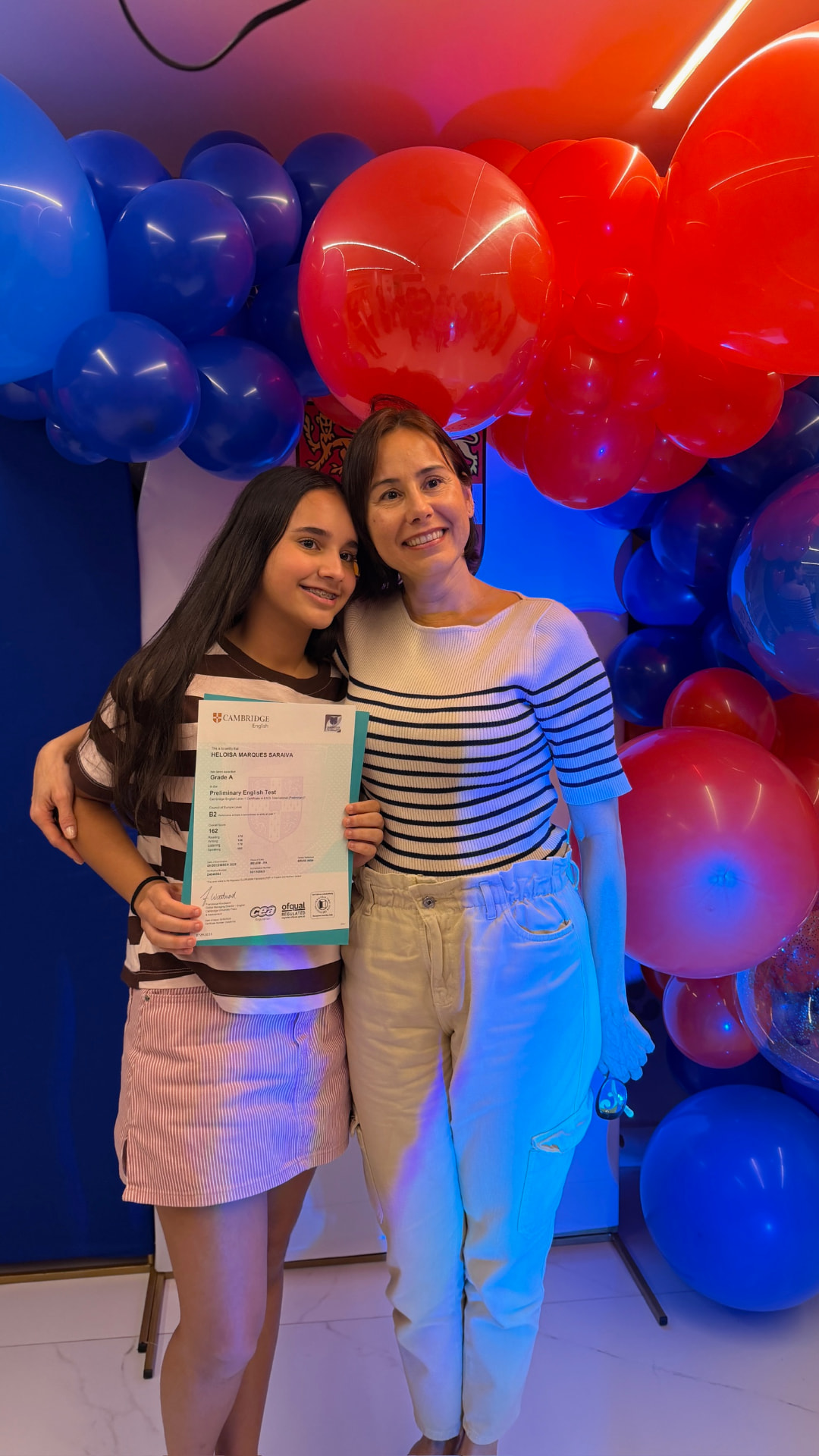 Aluna com certificado Preliminary B2